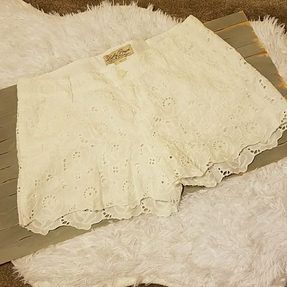 Lucky Brand white lace shorts